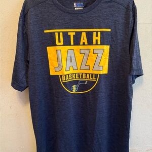 Mens  utah jazz shirt Large Blue TX Cool  NBA